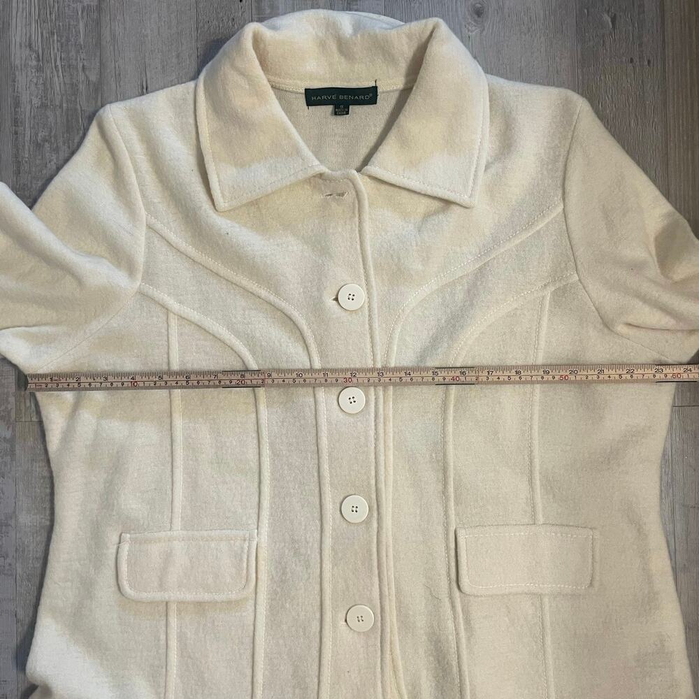 Harvé Bernard button down boiled wool jacket size 1X - Picture 6 of 12